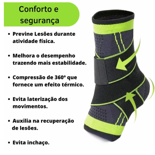 Tornozeleira Compressão Ortopédica Ajustável (CORES SORTIDAS) - Imagem 4